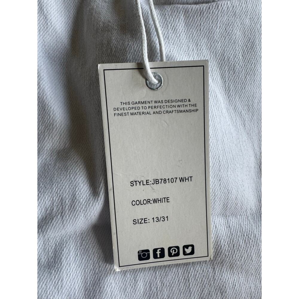 NWT Judy Blue White Capri Jeans Mid Rise JB78107 WHT 13/31 - Picture 5 of 12